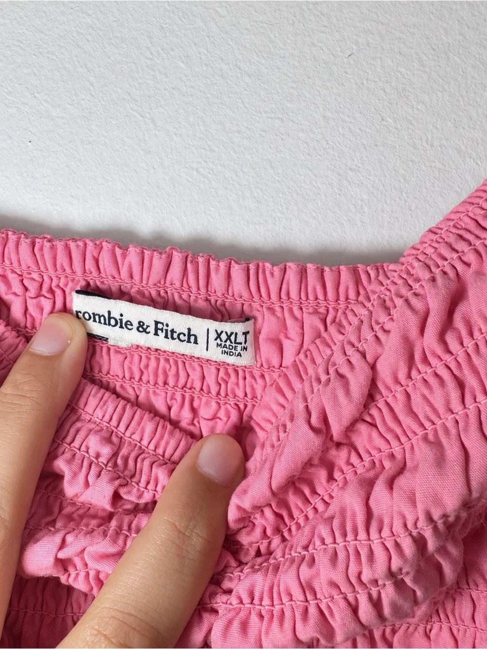 Abercrombie & Fitch Pink Smocked Tiered Maxi Dress XXL Ruffle Straps